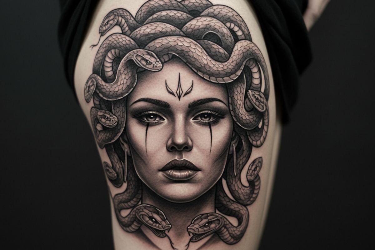 Tatuagens de Medusa Realista