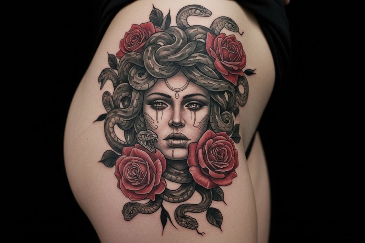 Tatuagens de Medusa Realista