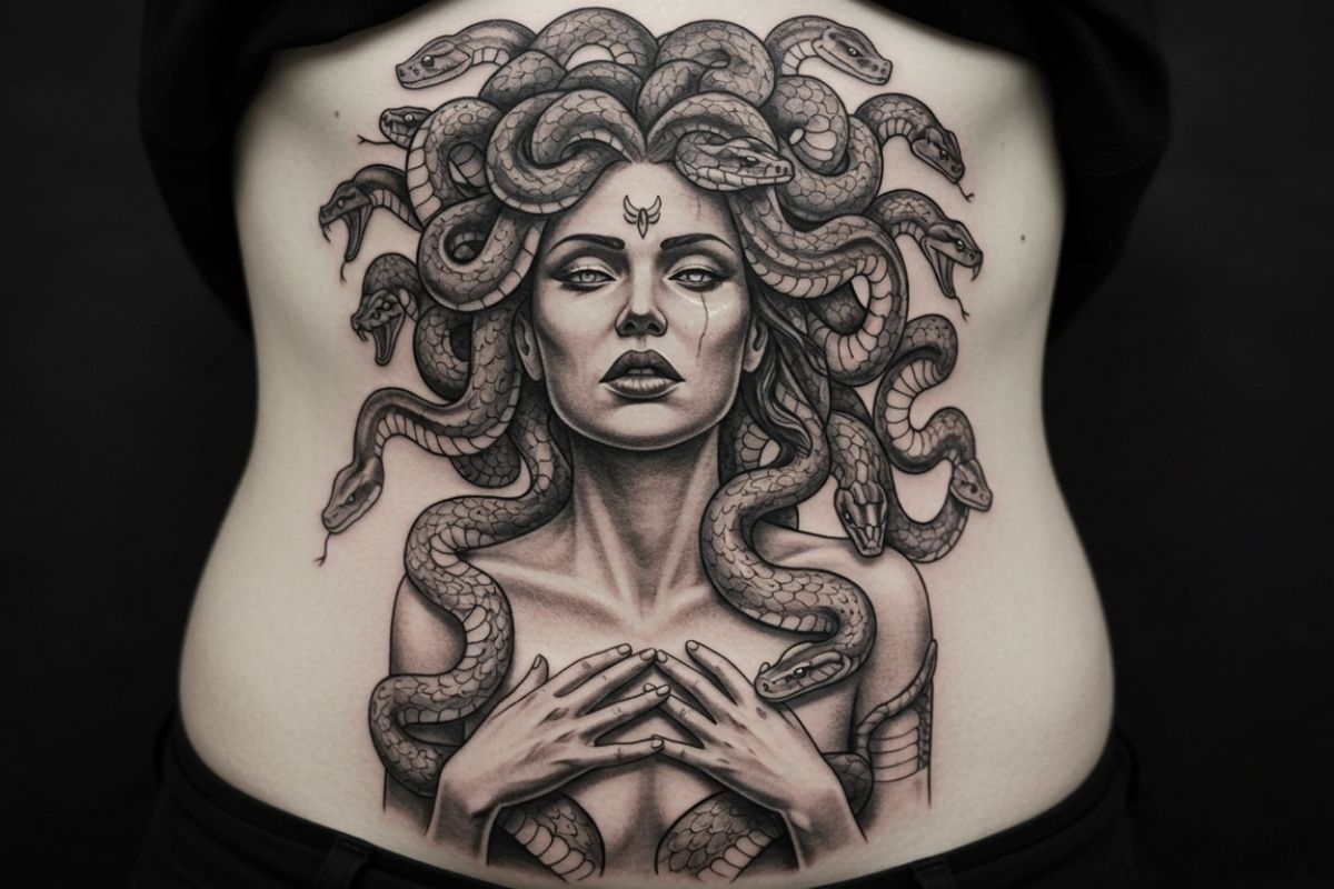 Tatuagens de Medusa Realista