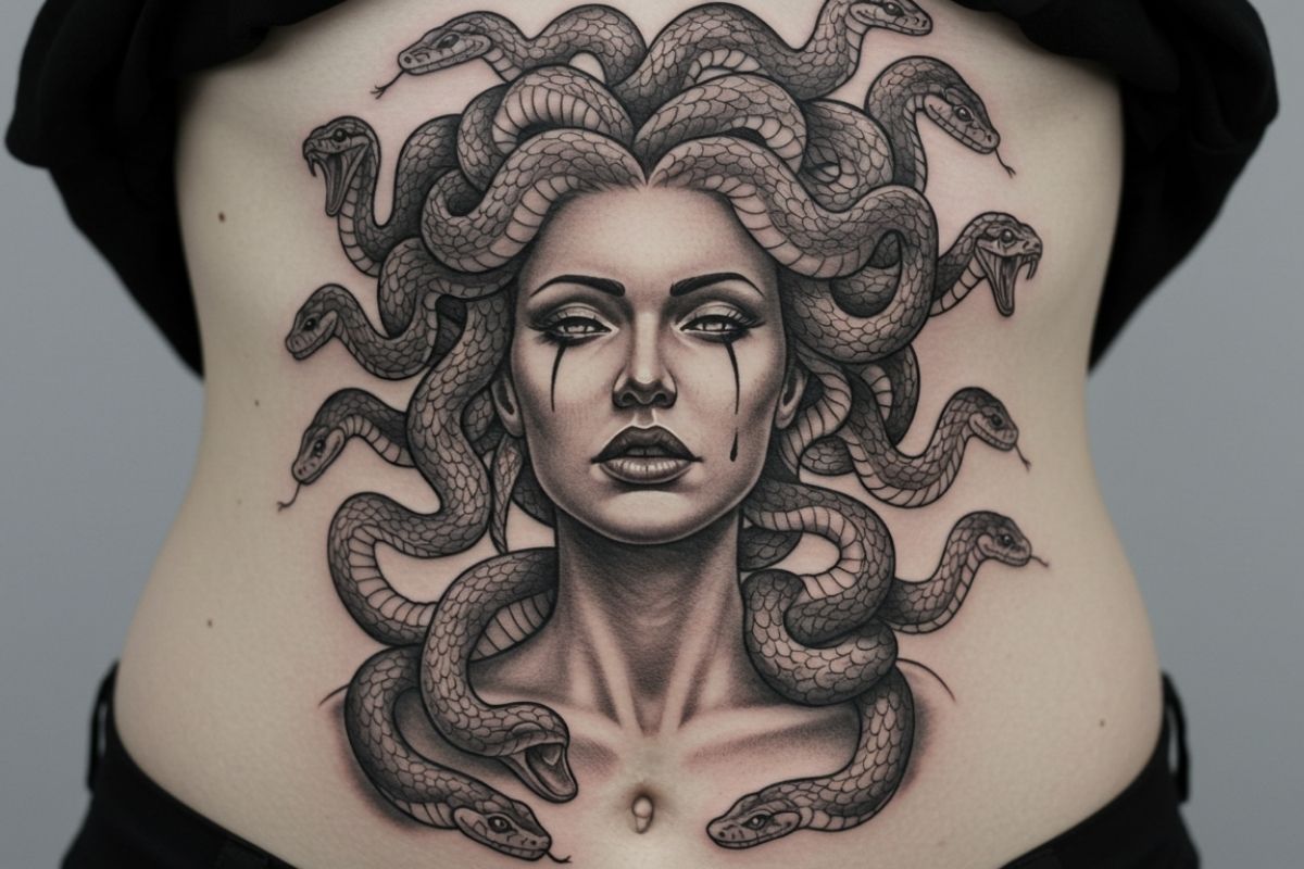 Tatuagens de Medusa Realista