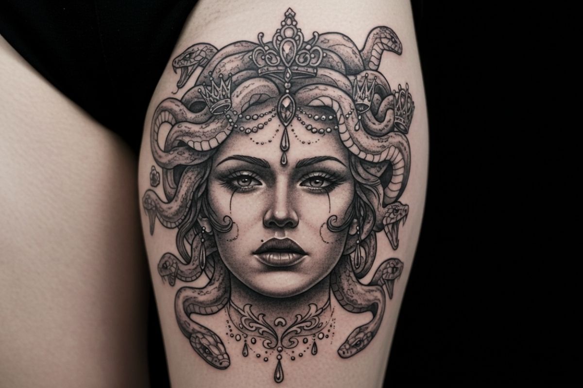 Tatuagens de Medusa Realista