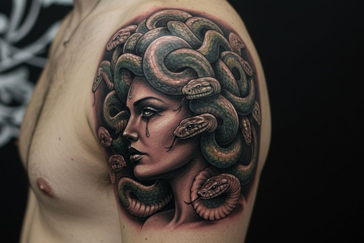 Tatuagens de Medusa Realista