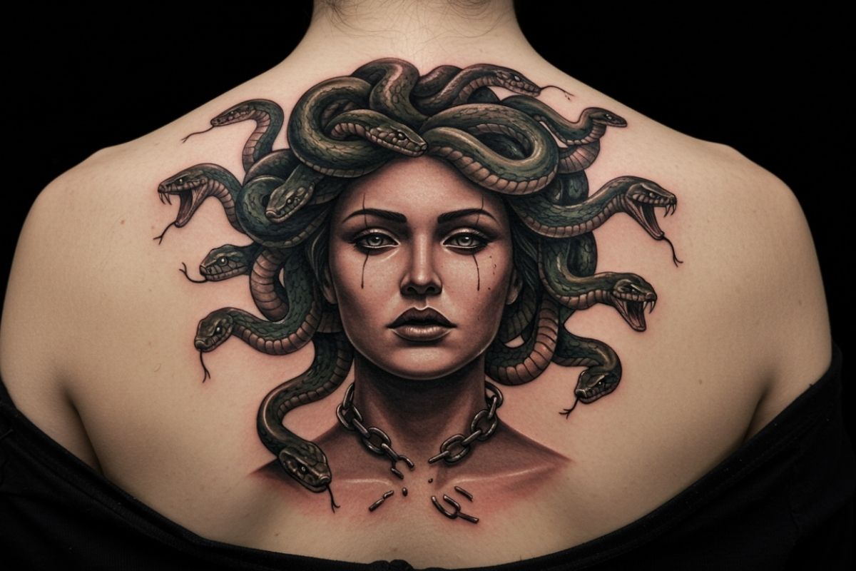 Tatuagens de Medusa Realista