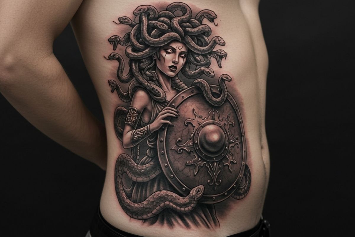Tatuagens de Medusa Realista