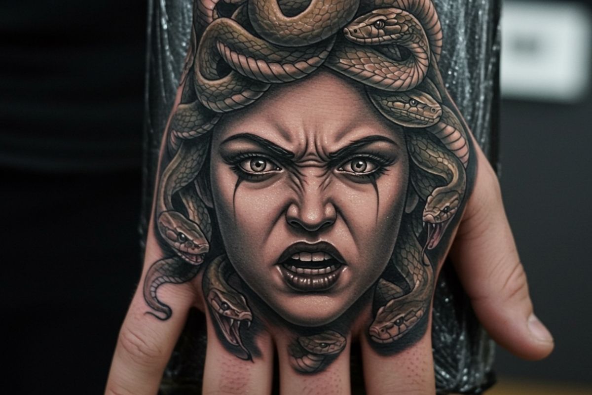Tatuagens de Medusa Realista