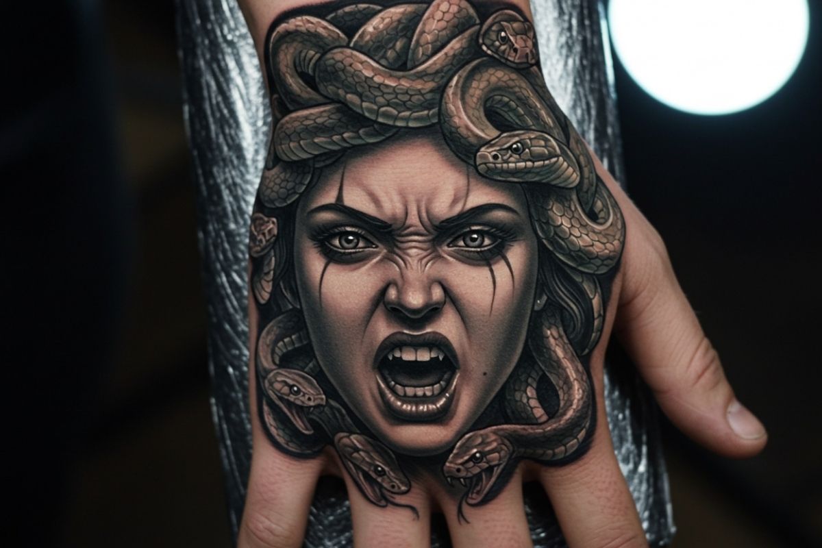 Tatuagens de Medusa Realista