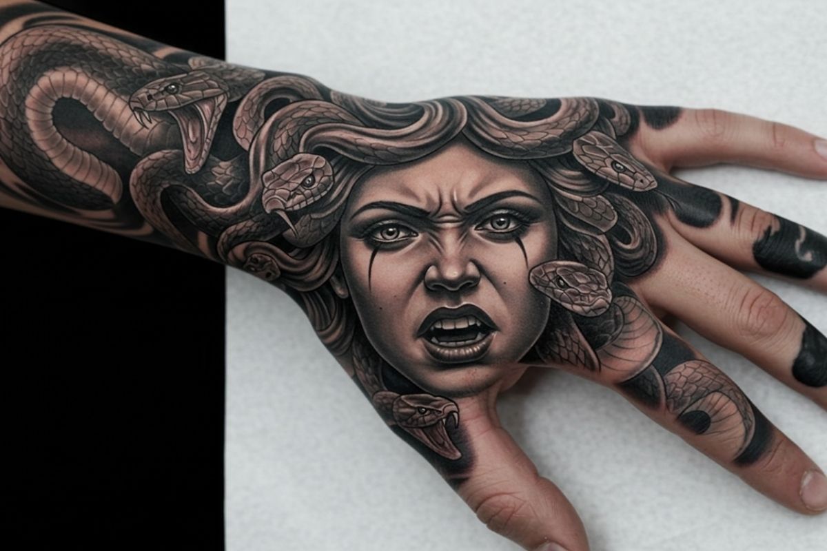 Tatuagens de Medusa Realista