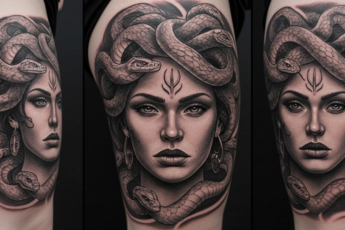 Tatuagens de Medusa Realista