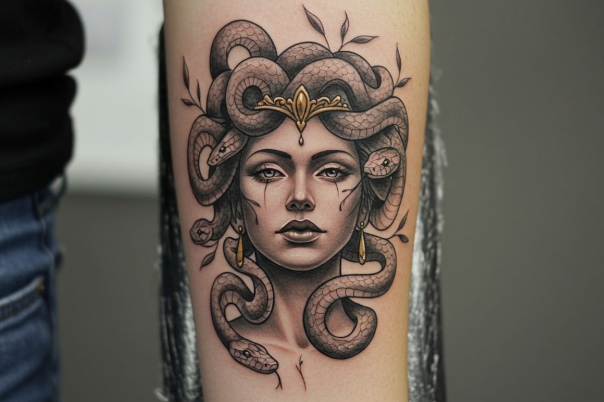 Tatuagens de Medusa Realista