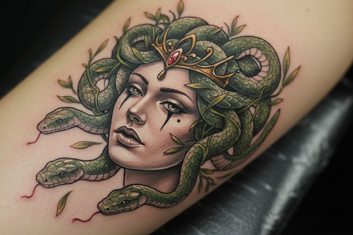 Tatuagens de Medusa Realista