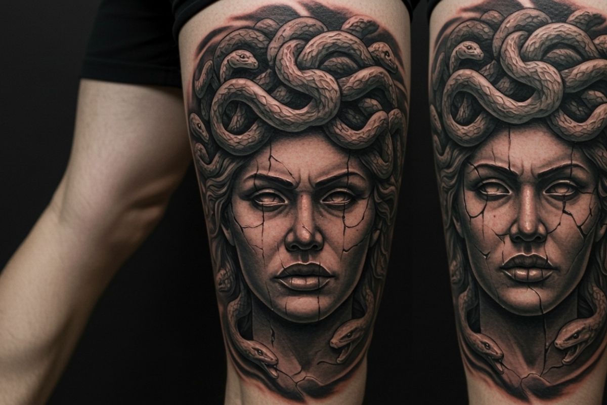Tatuagens de Medusa Realista