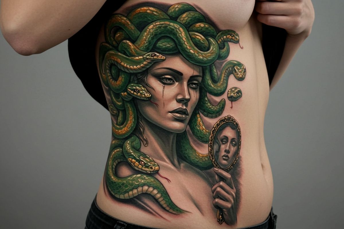 Tatuagens de Medusa Realista