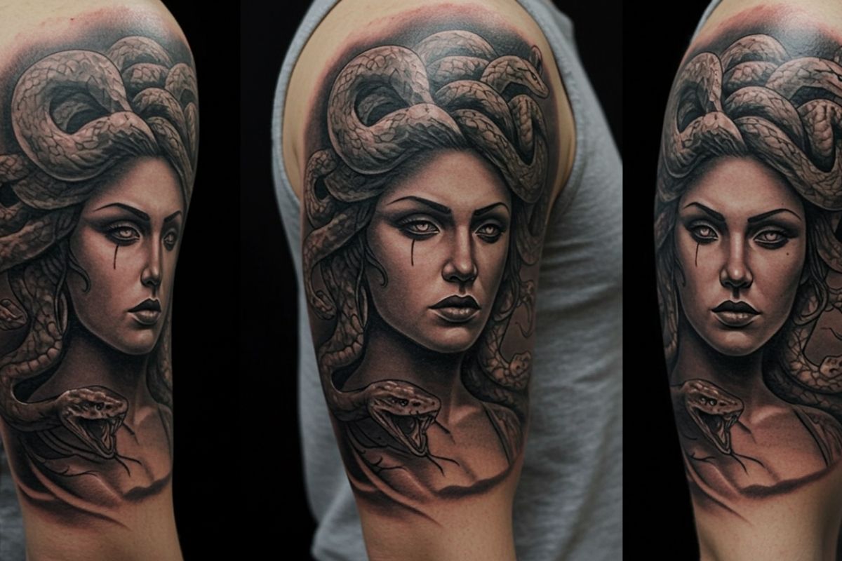 Tatuagens de Medusa Realista