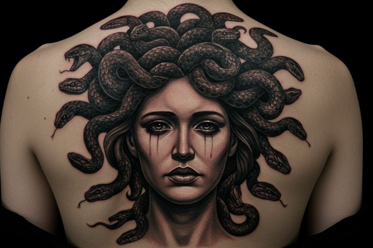 Tatuagens de Medusa Realista