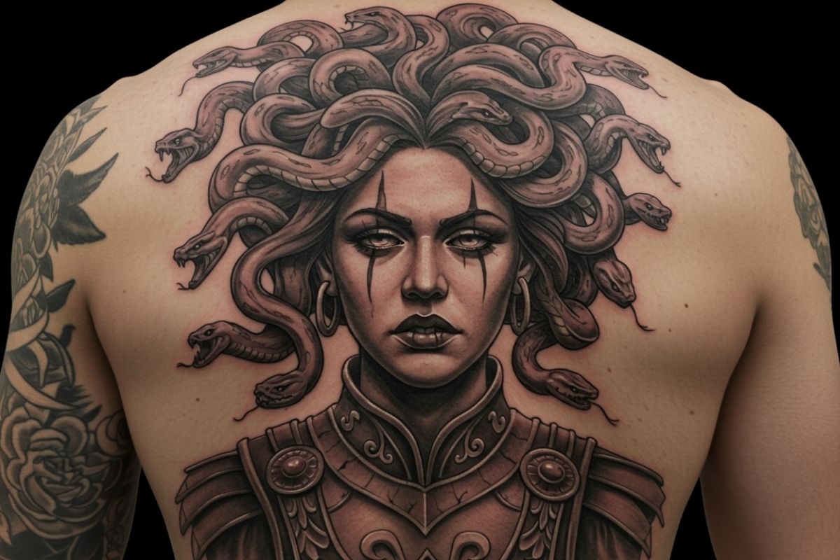 Tatuagens de Medusa Realista