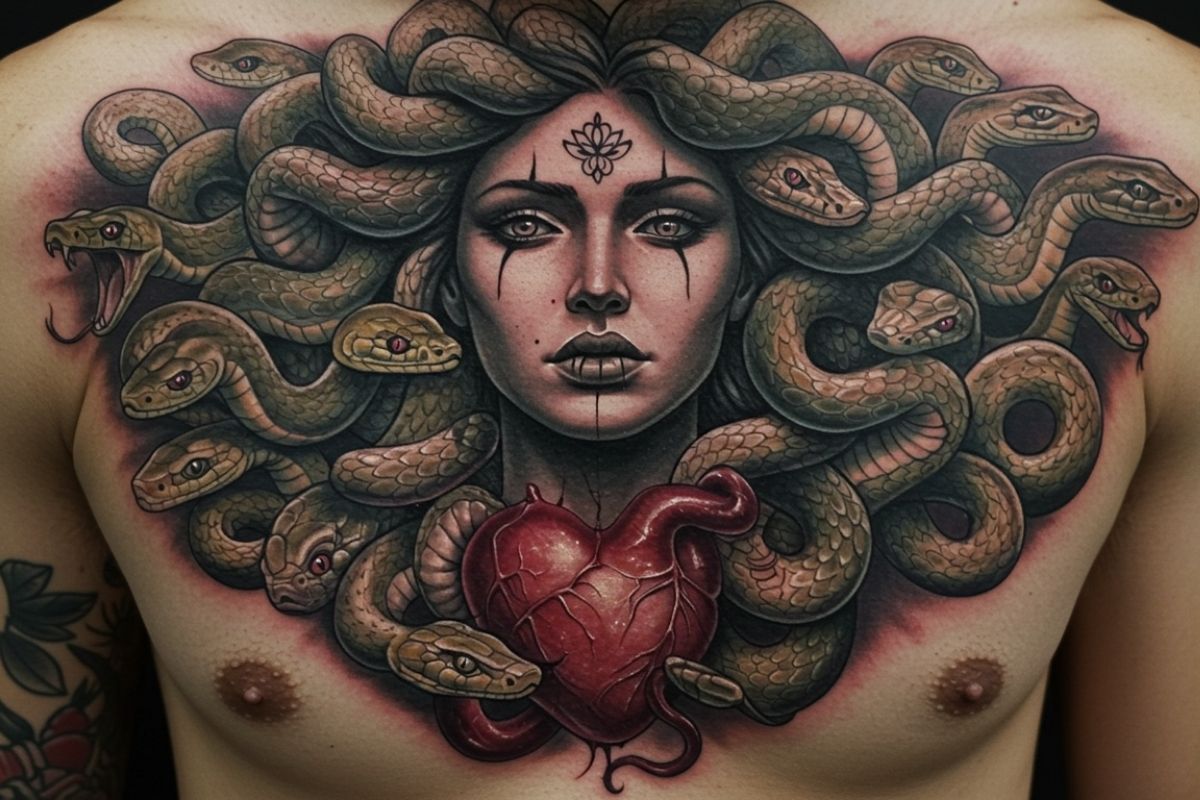 Tatuagens de Medusa Realista