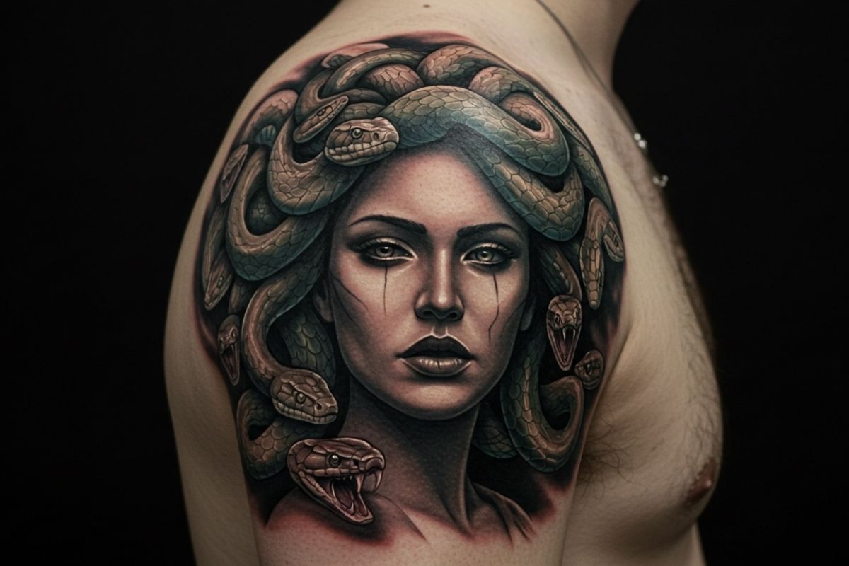 Tatuagens de Medusa Realista
