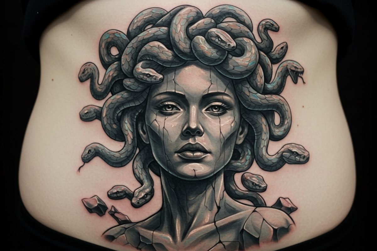 Tatuagens de Medusa Realista