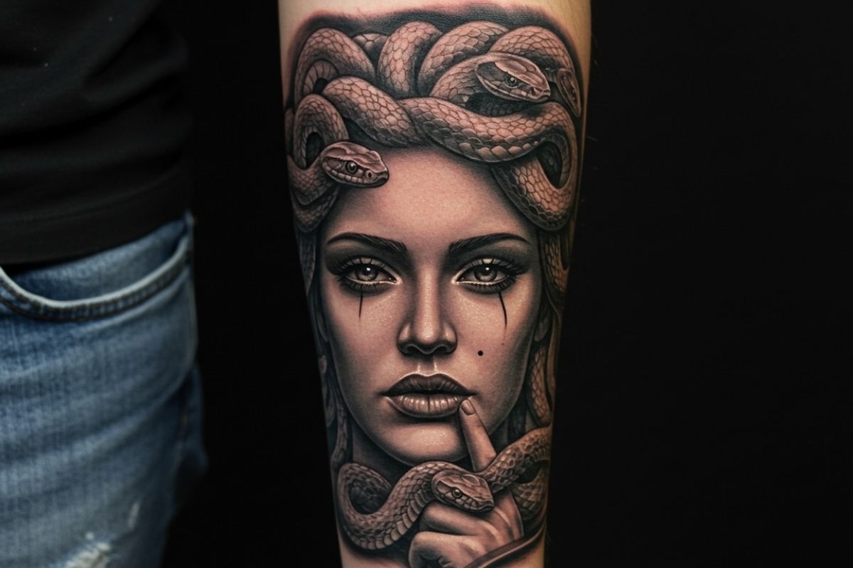 Tatuagens de Medusa Realista