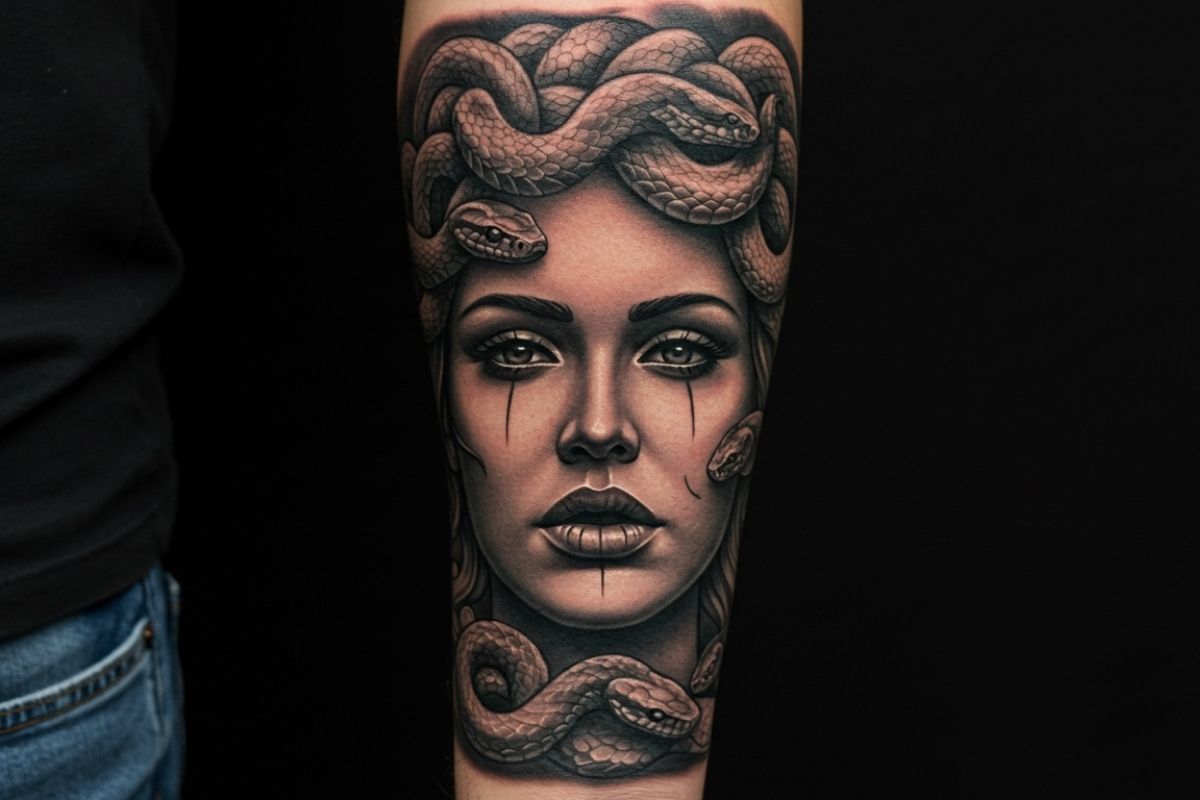 Tatuagens de Medusa Realista