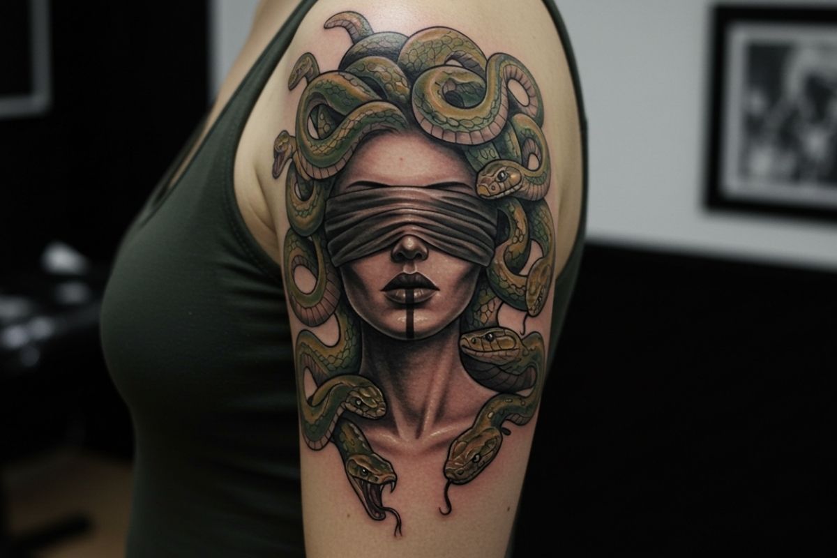 Tatuagens de Medusa Realista