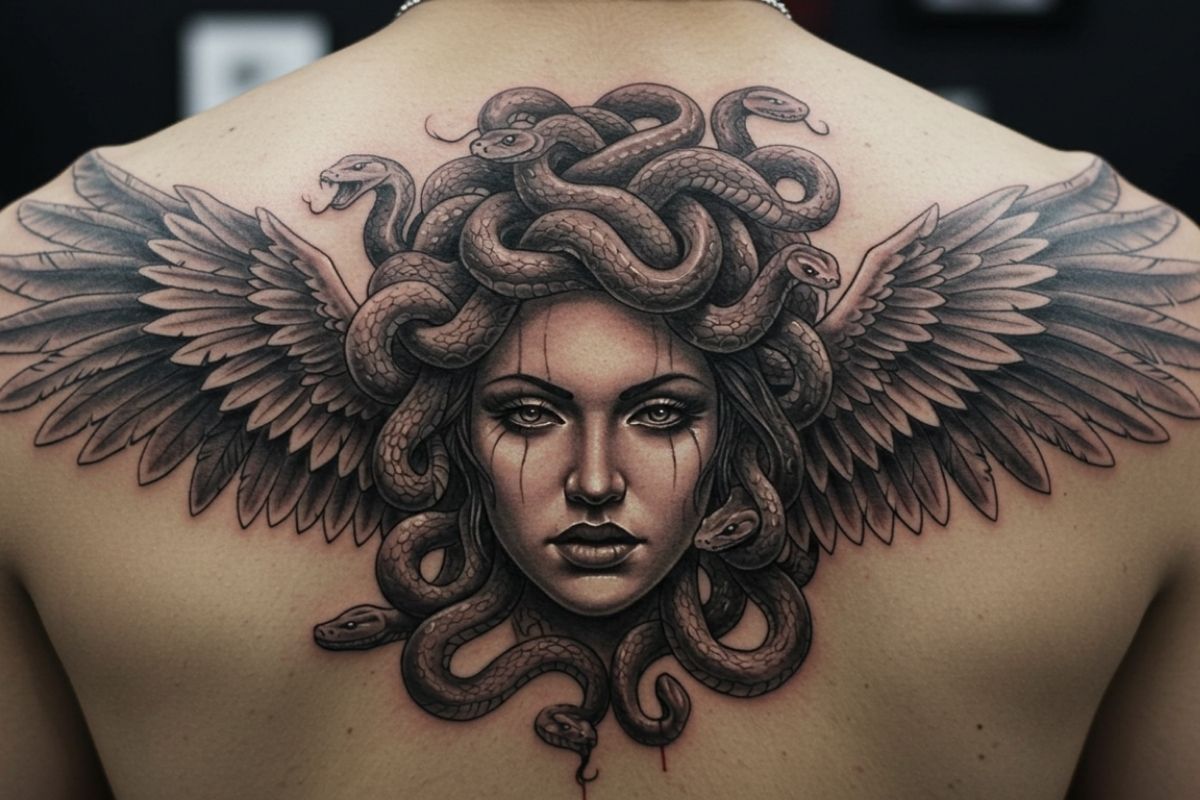 Tatuagens de Medusa Realista