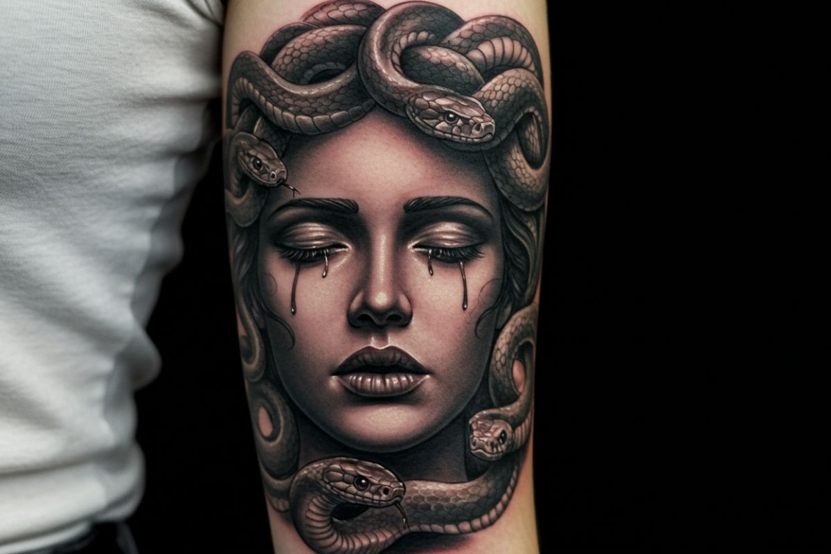 Tatuagens de Medusa Realista