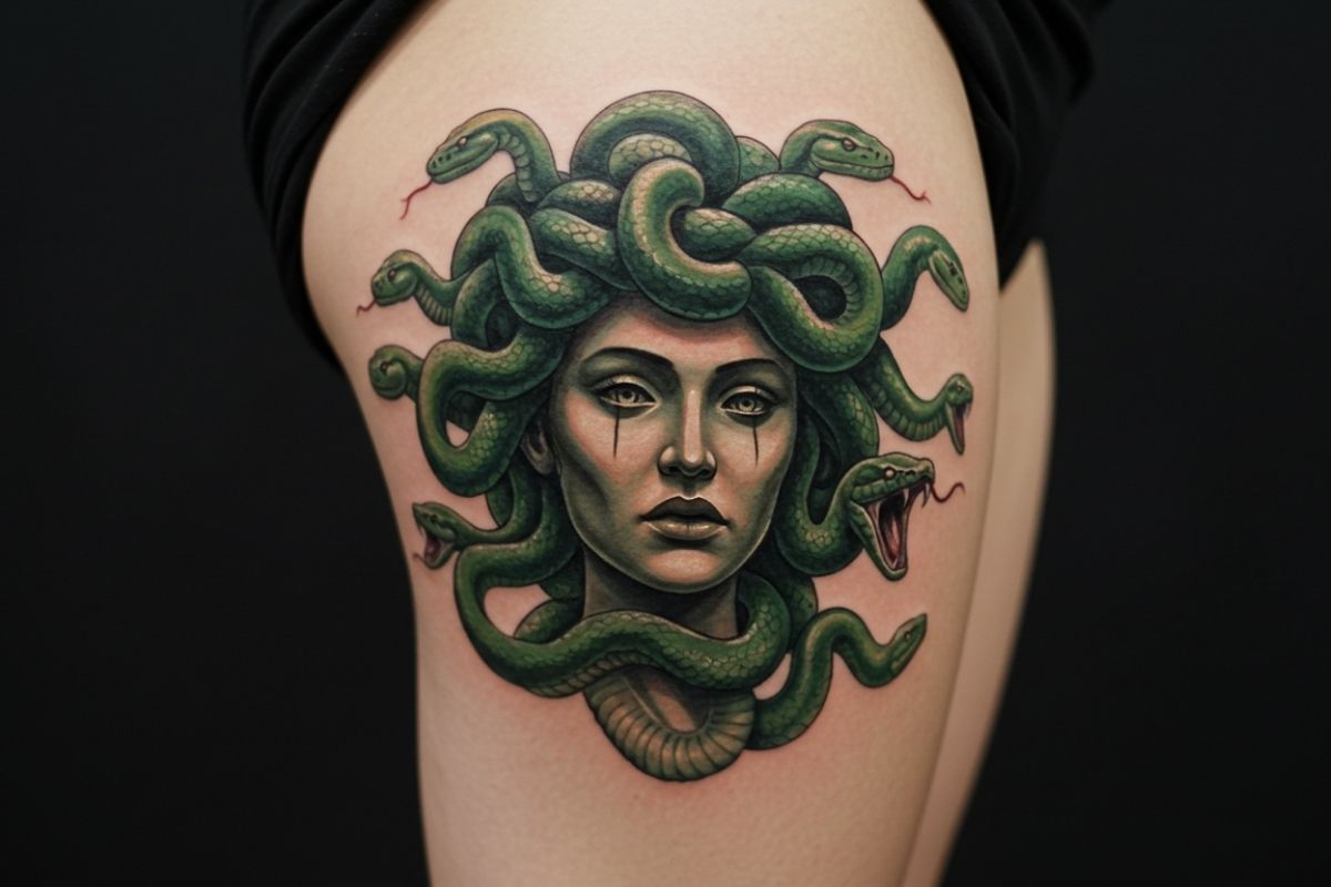 Tatuagens de Medusa Realista
