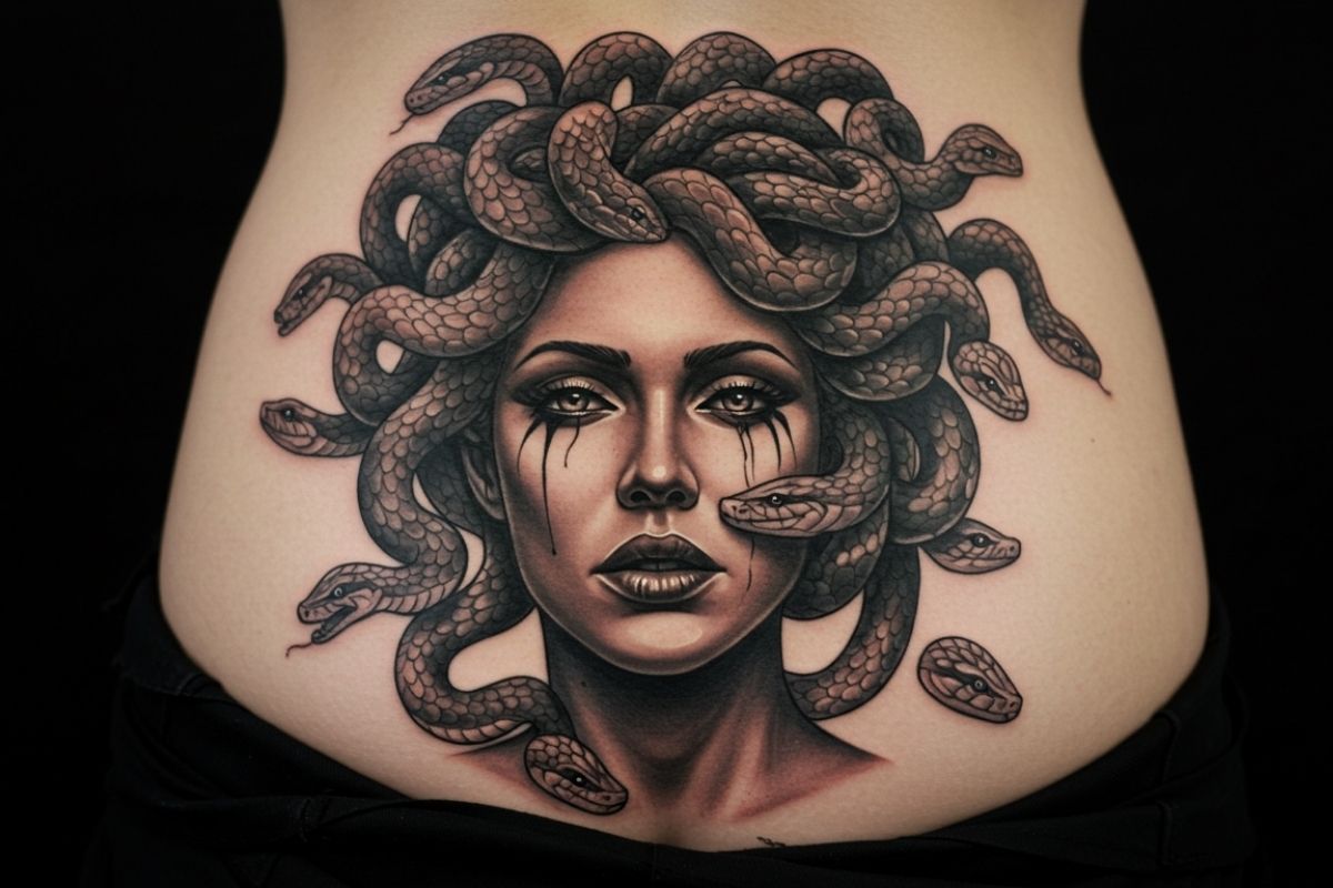 Tatuagens de Medusa Realista