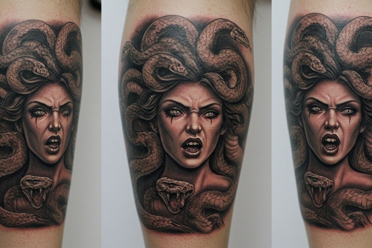 Tatuagens de Medusa Realista