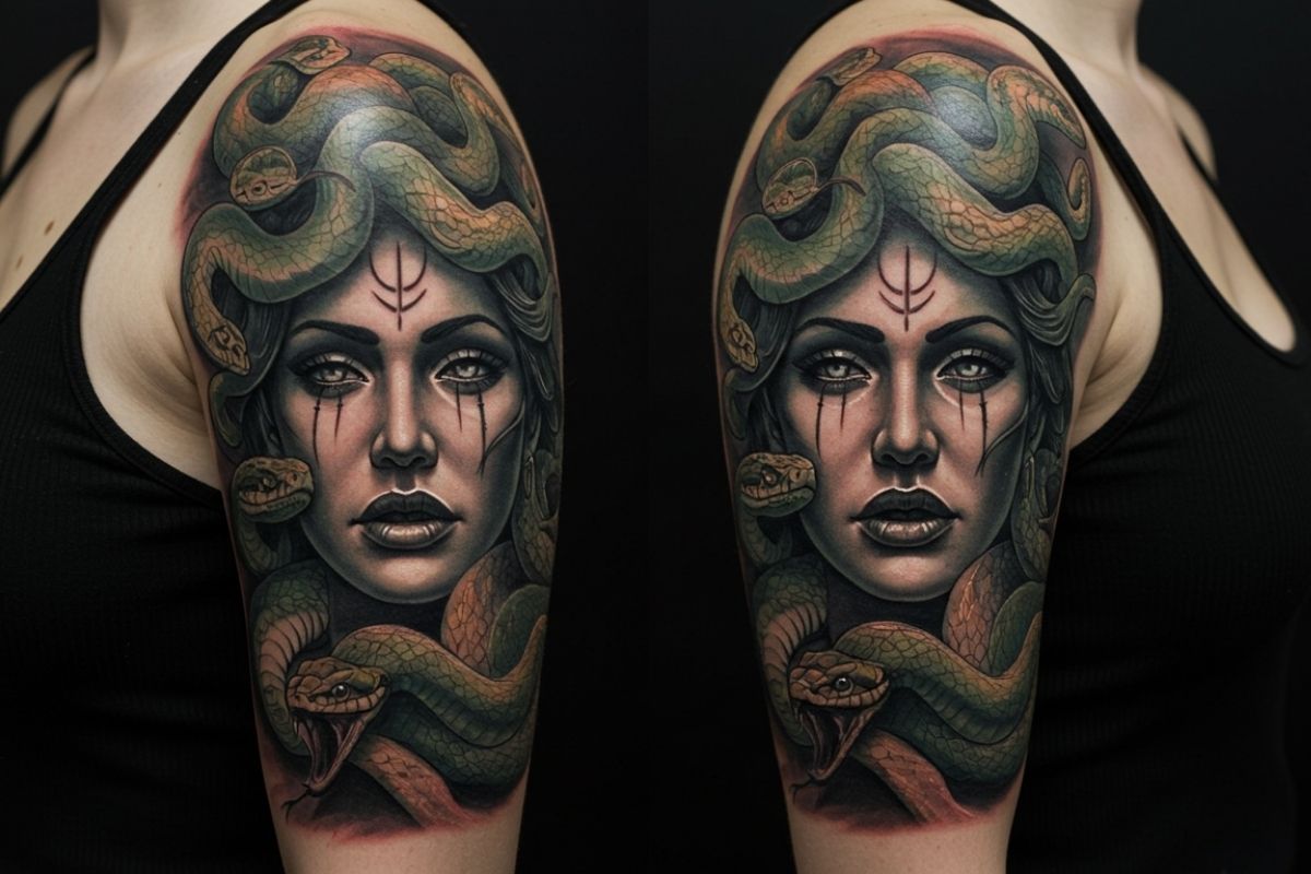 Tatuagens de Medusa Realista