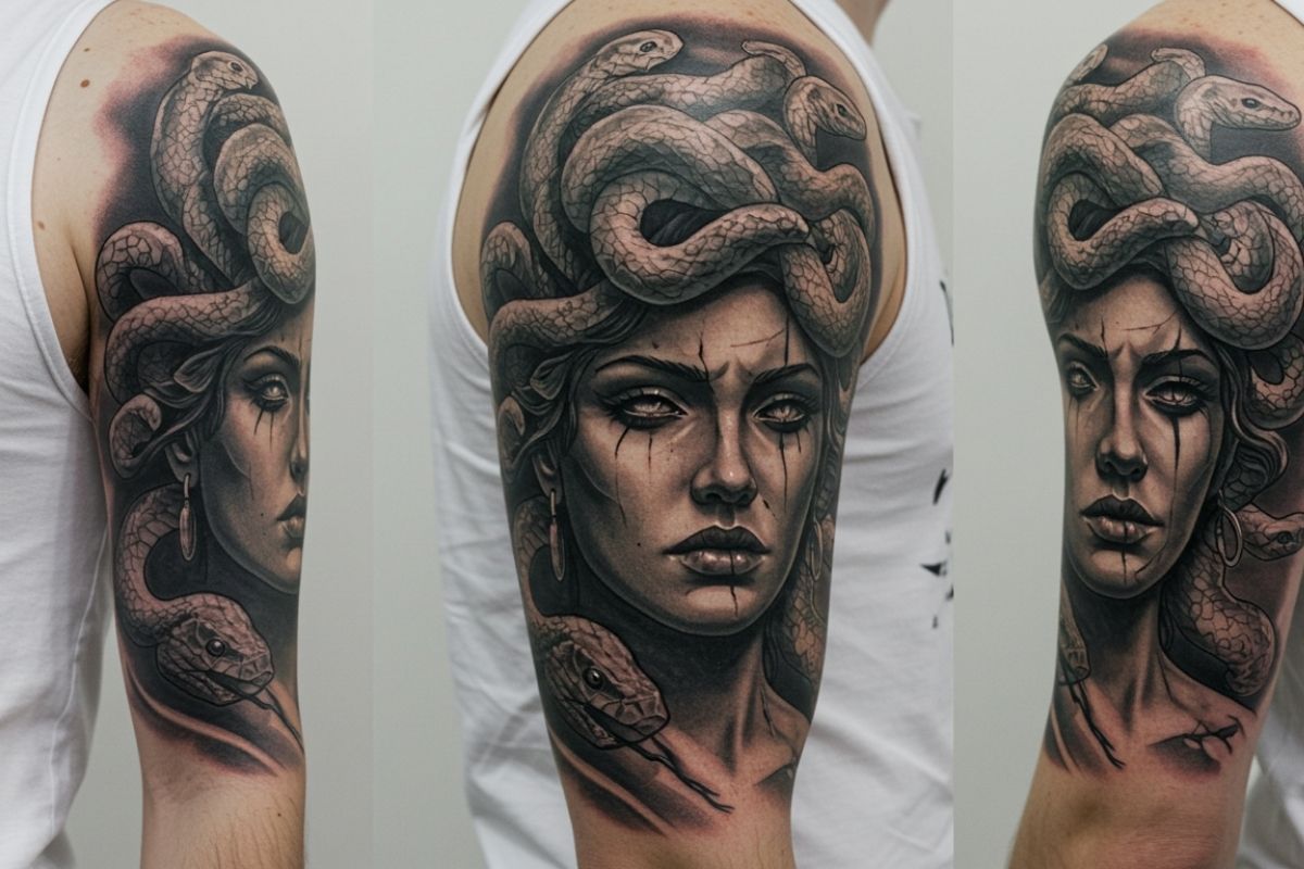 Tatuagens de Medusa Realista