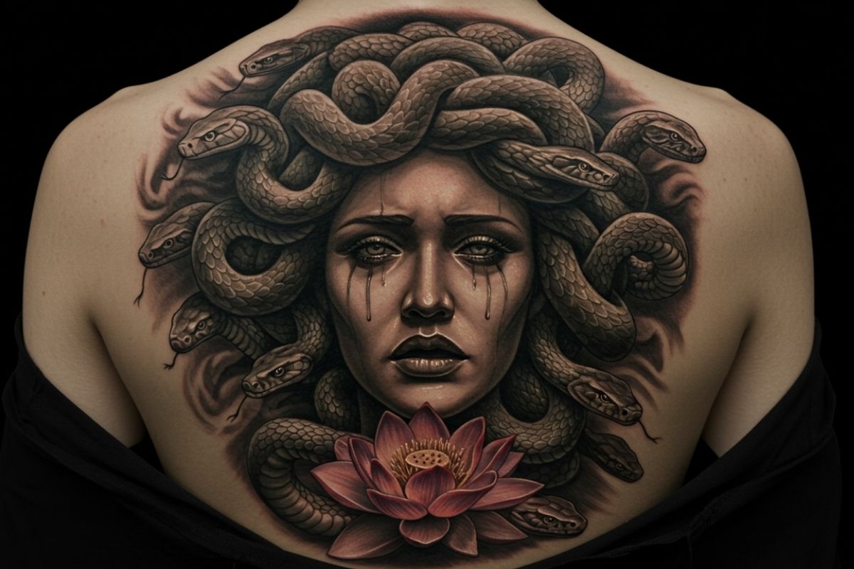 Tatuagens de Medusa Realista
