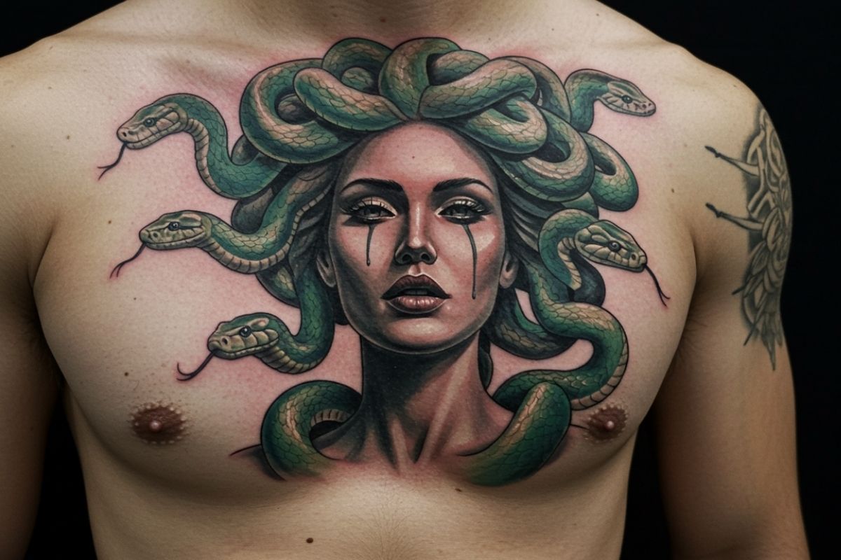Tatuagens de Medusa Realista