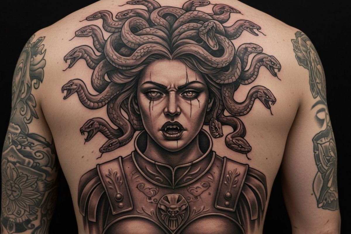 Tatuagens de Medusa Realista