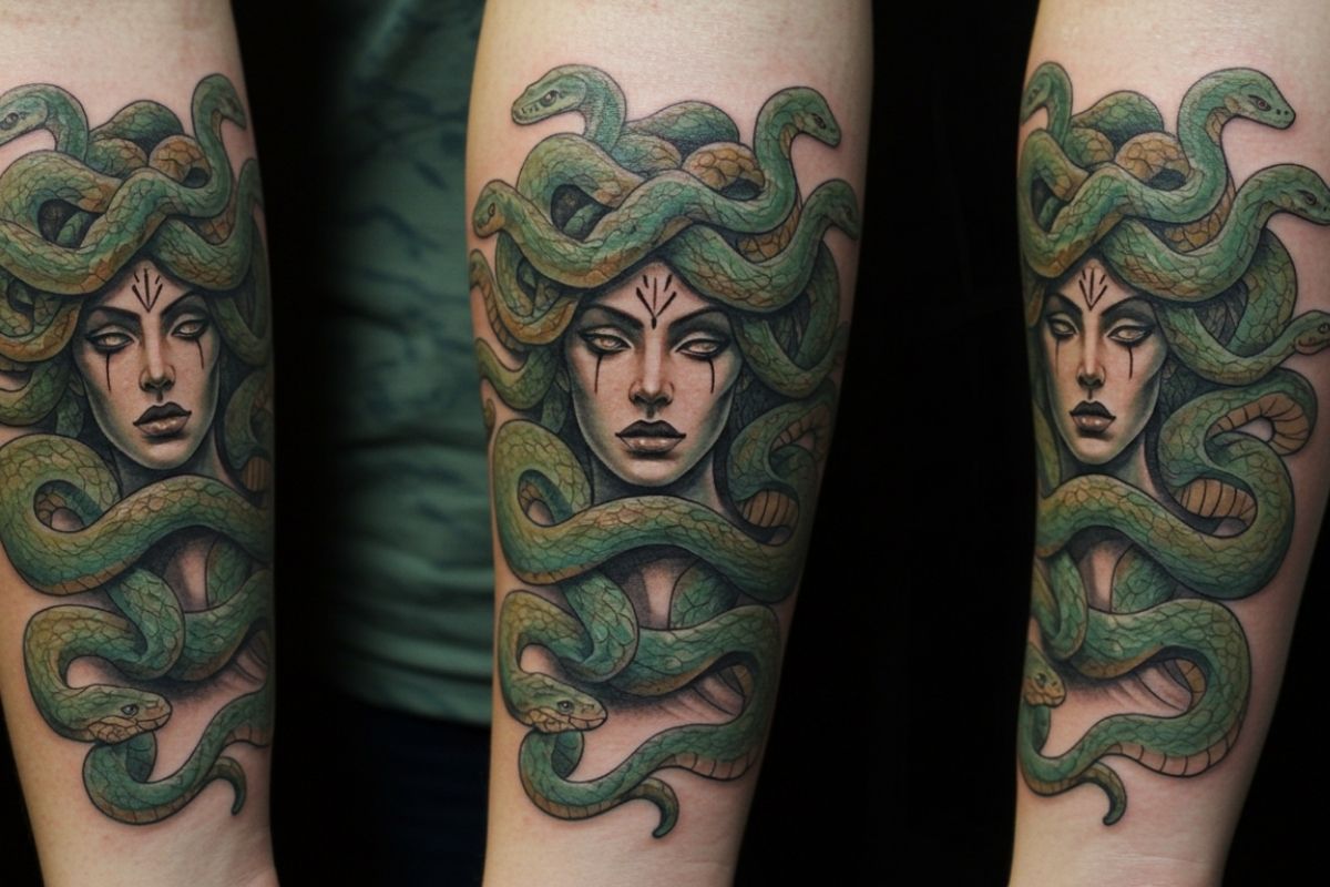 Tatuagens de Medusa Realista