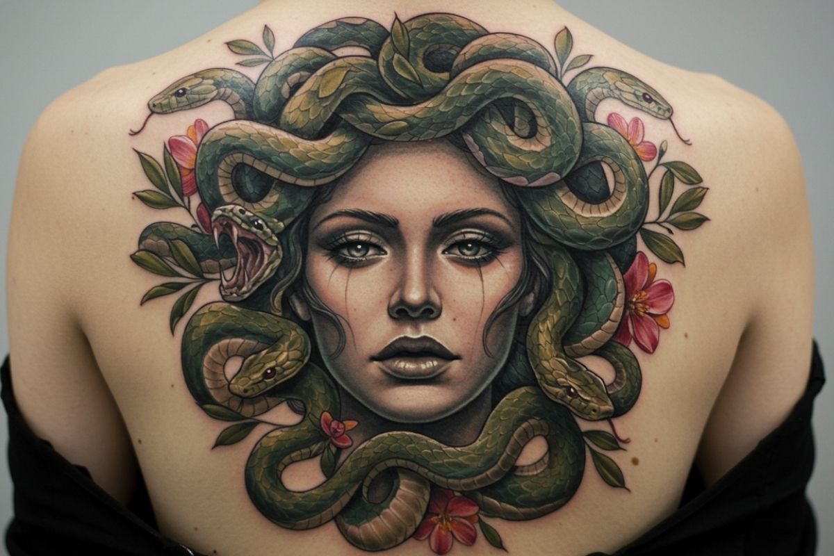 Tatuagens de Medusa Realista