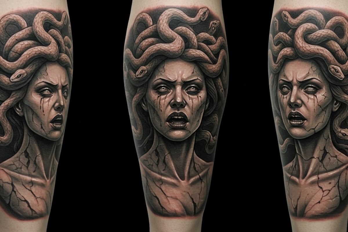 Tatuagens de Medusa Realista