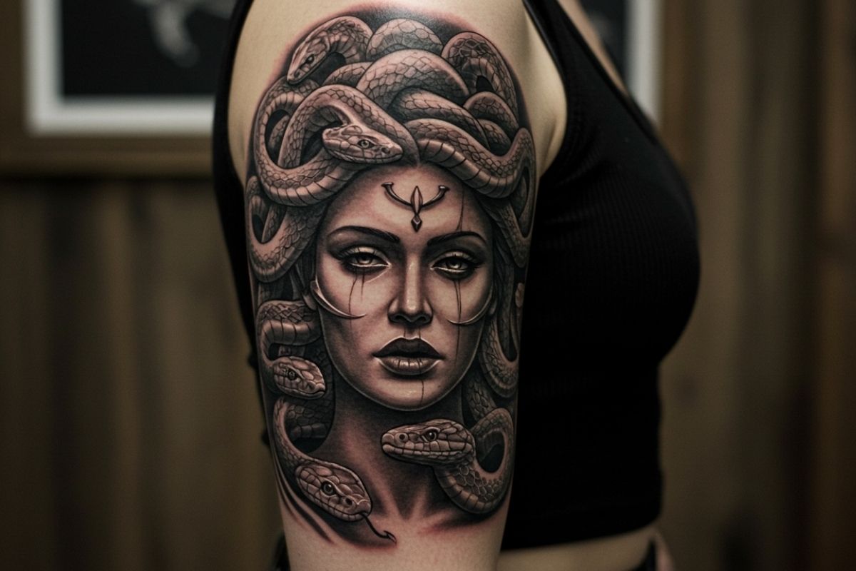 Tatuagens de Medusa Realista