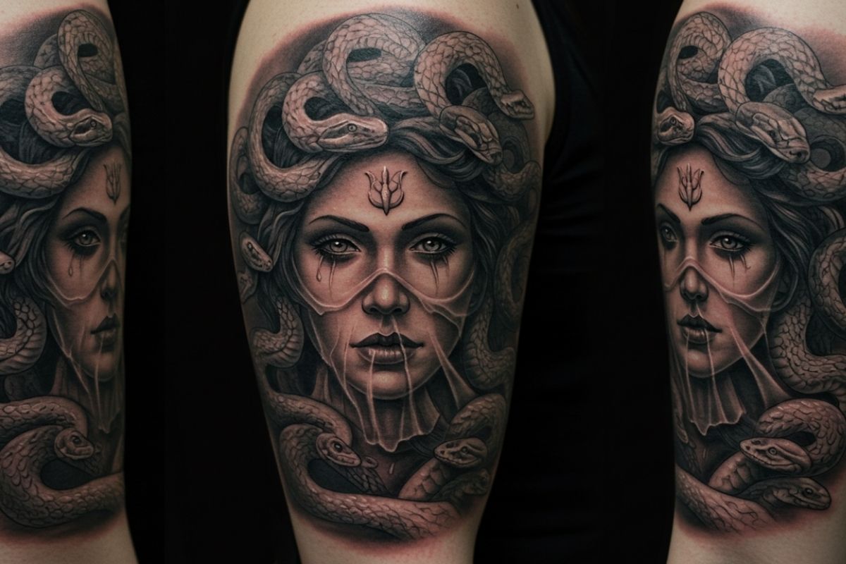 Tatuagens de Medusa Realista