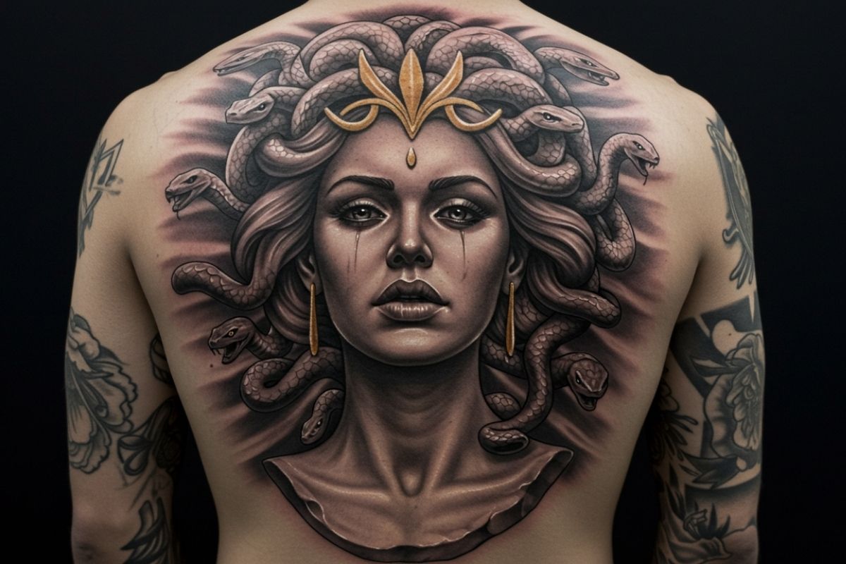 Tatuagens de Medusa Realista