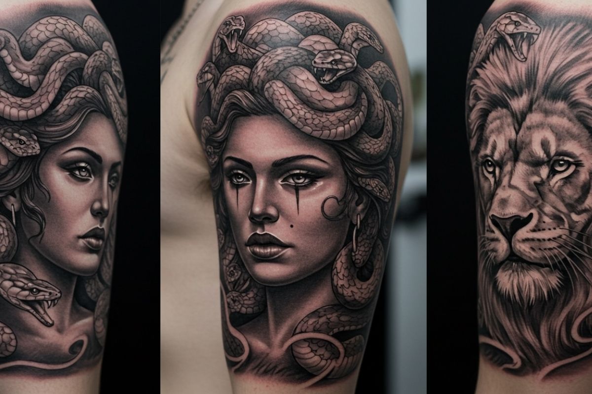 Tatuagens de Medusa Realista