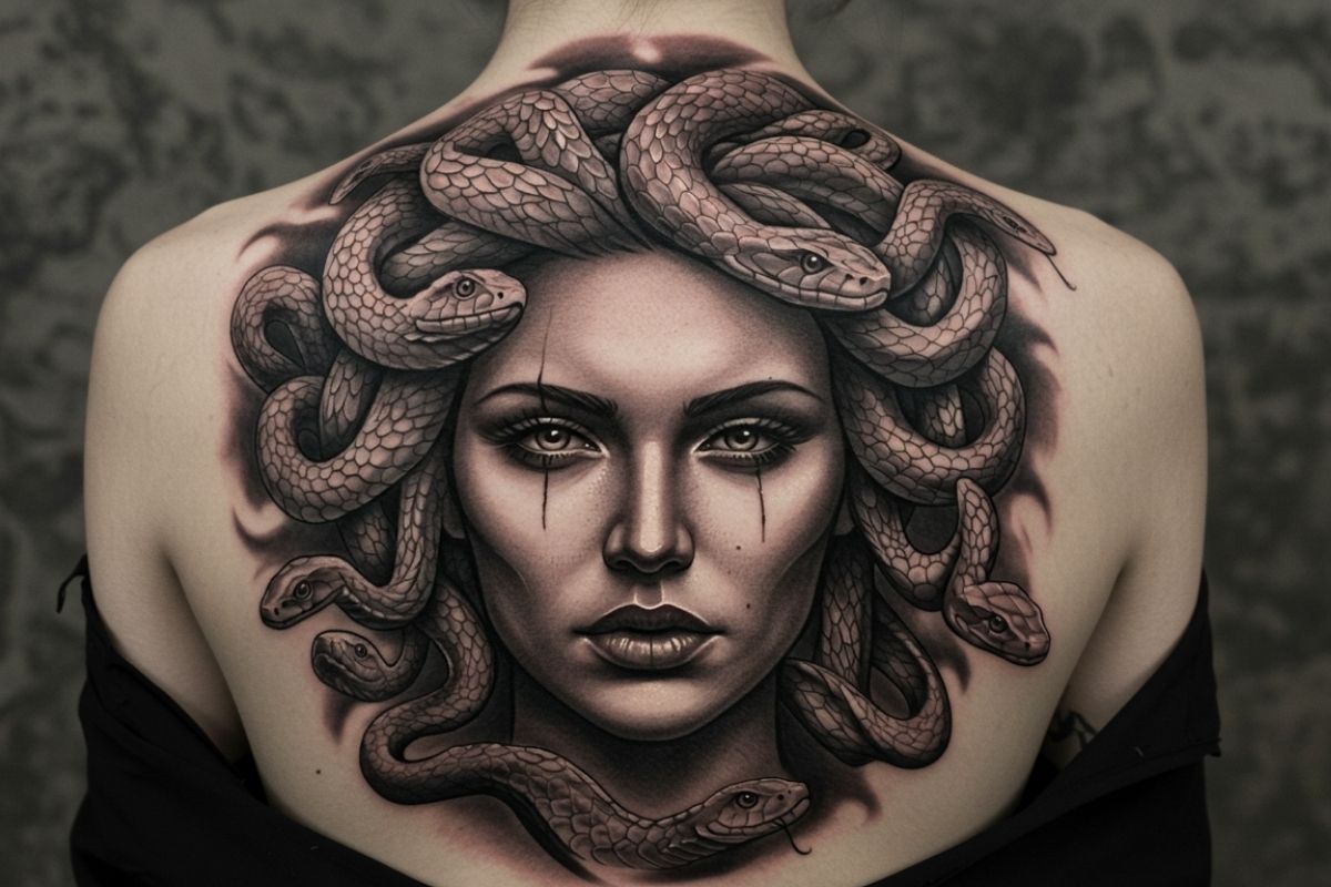 Tatuagens de Medusa Realista