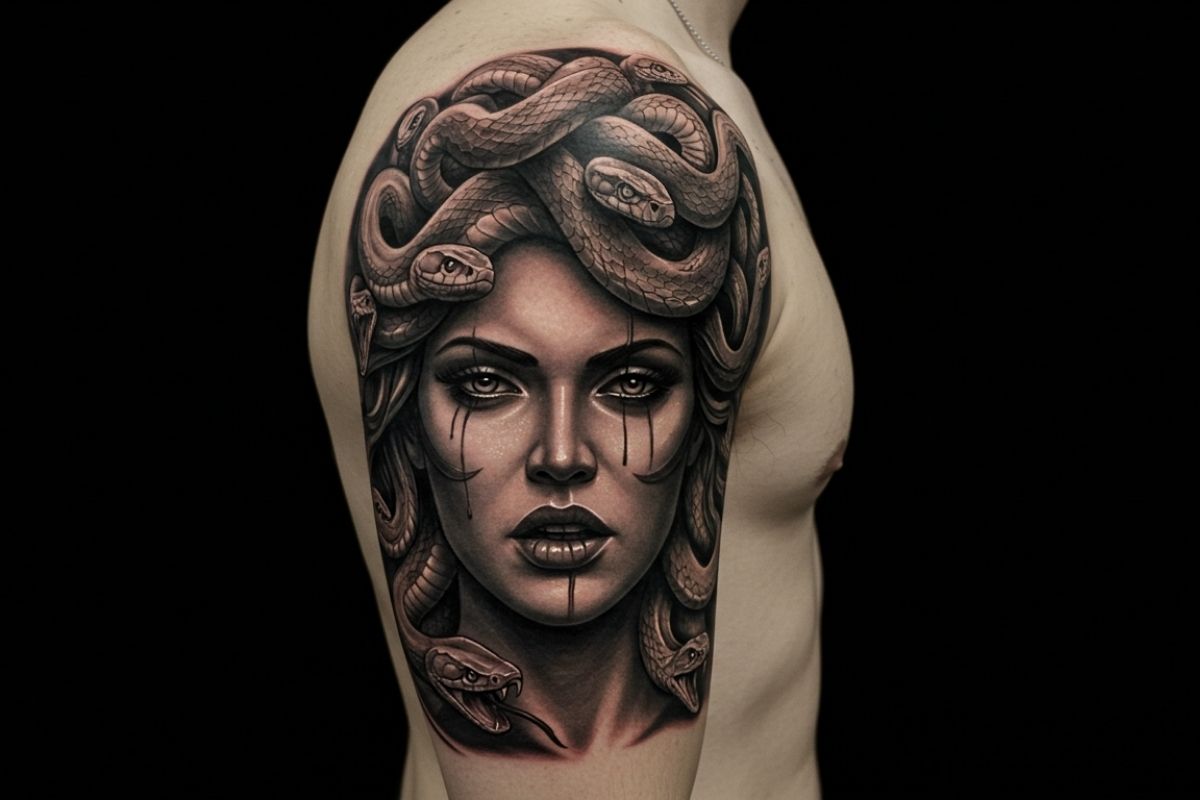 Tatuagens de Medusa Realista