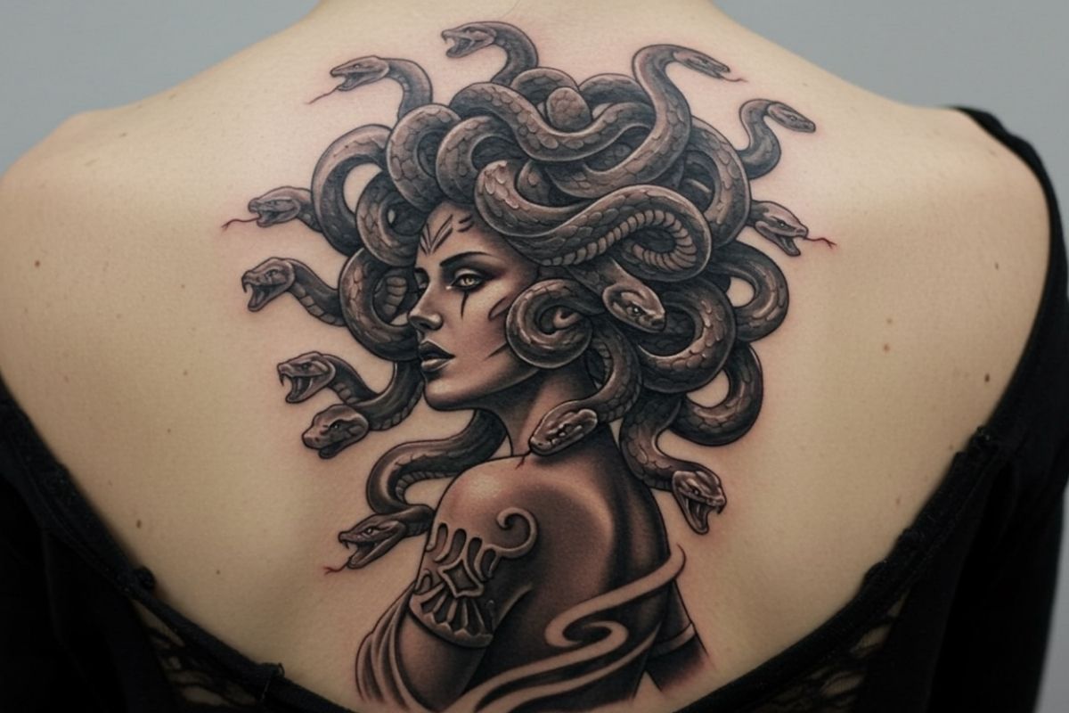 Tatuagens de Medusa Realista