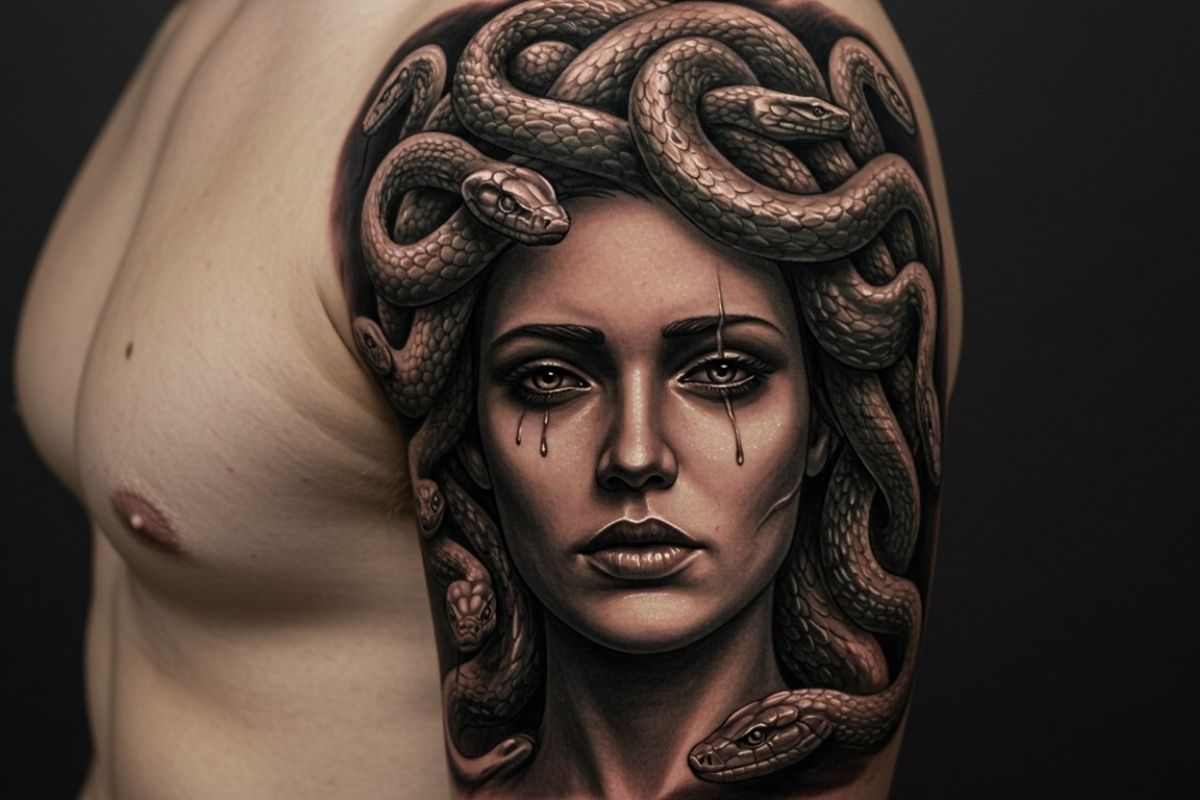 Tatuagens de Medusa Realista