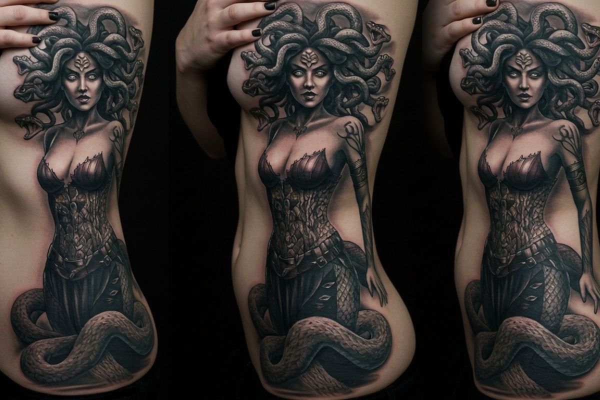 Tatuagens de Medusa Realista