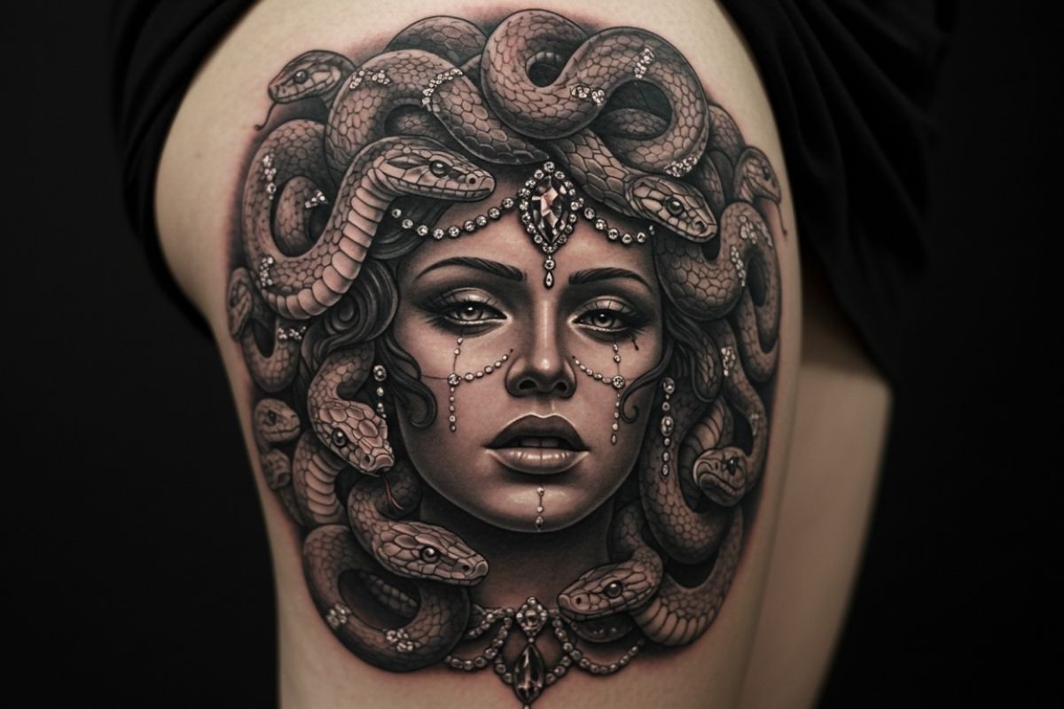 Tatuagens de Medusa Realista