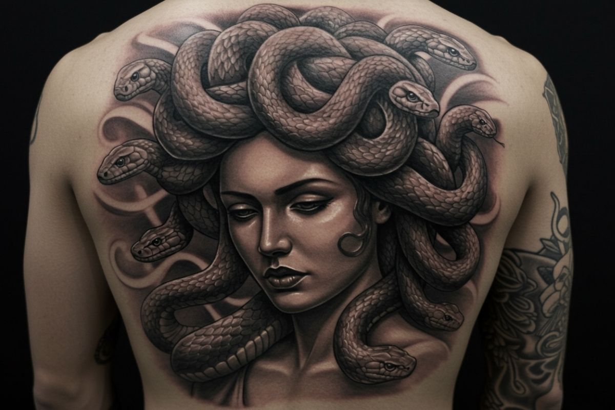 Tatuagens de Medusa Realista