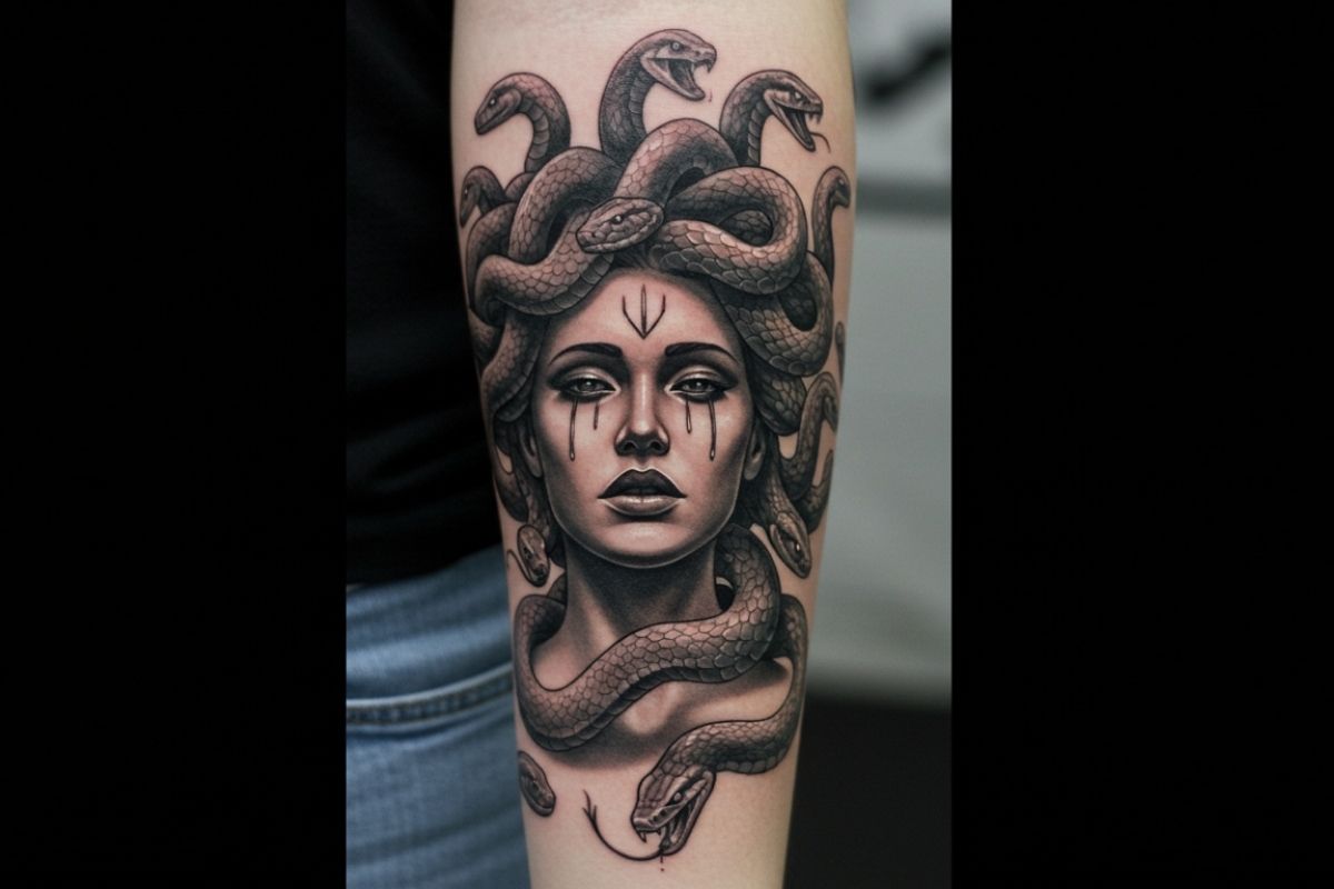 Tatuagens de Medusa Realista